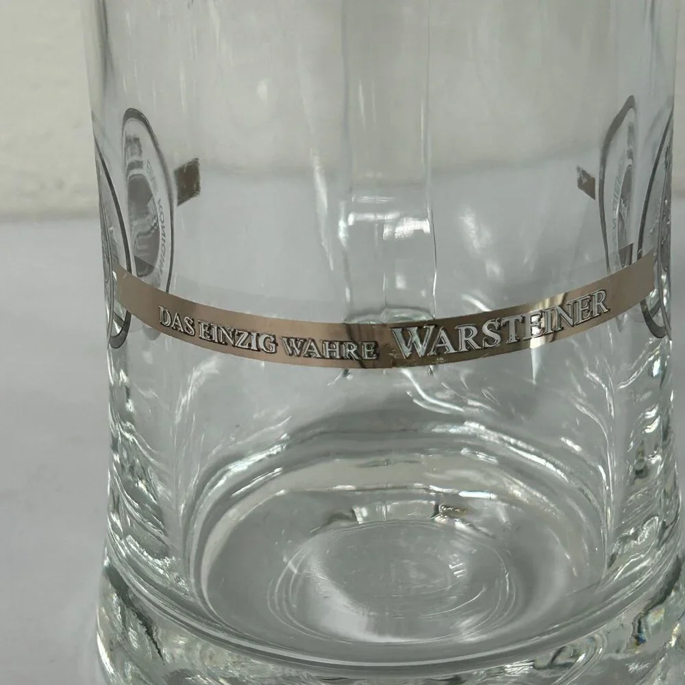 Warsteiner‎ .5 L Beer Glass Stein Mug Germany Handle Barware Collectible